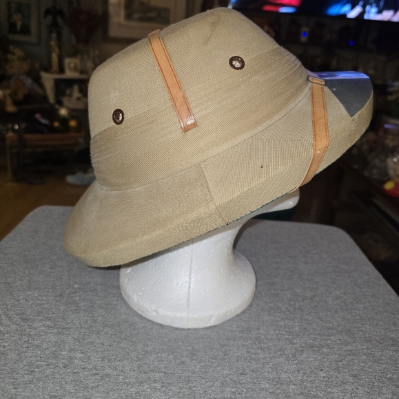 unknown Other - PITH HELMET,HAT CAP, SAFARI HELMET OR SOLA TOPI SIZE 7 1/4 Vintage